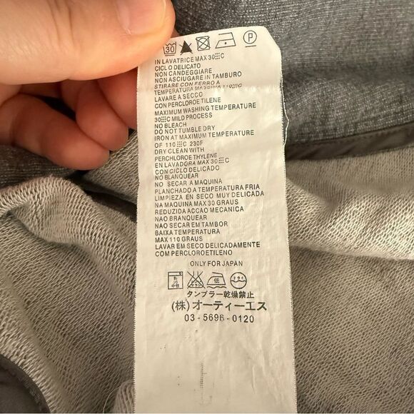 Weekend Max Mara Cardigan Jacket Womens Sz L Gray Button Up Short Sleeve Soft - Picture 12 of 14